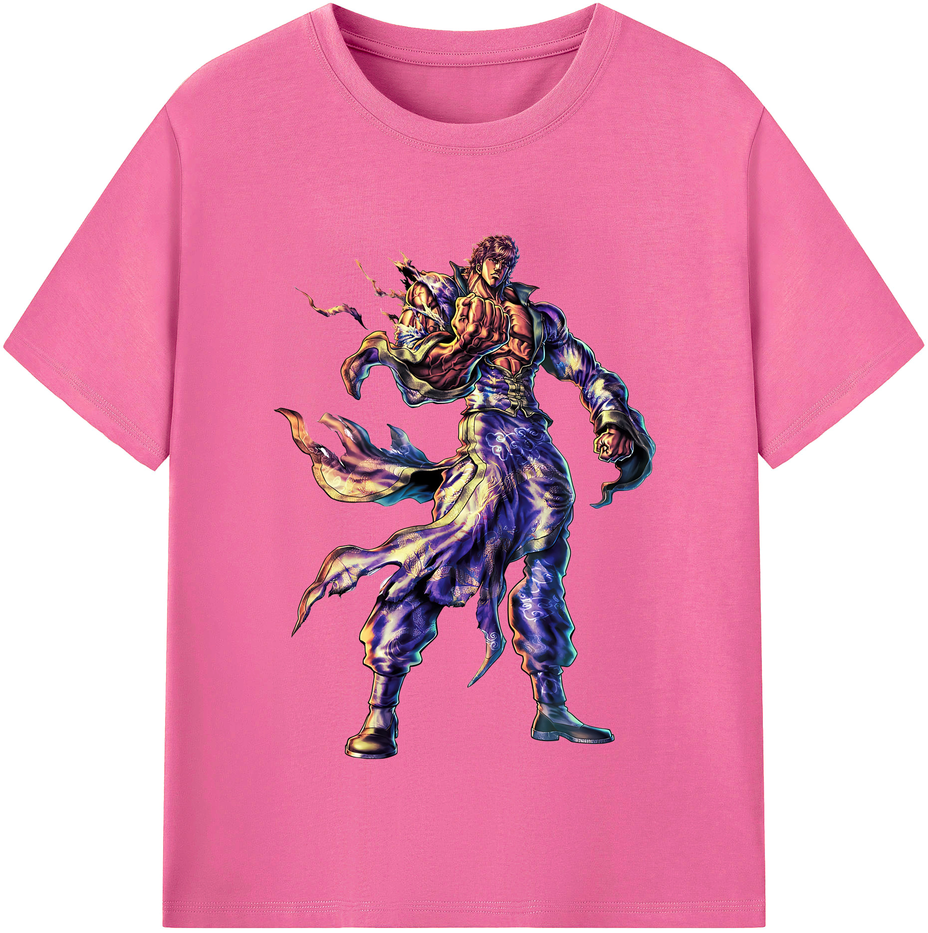 （画像用） 北斗の拳 Fist of the North Star レディースカジュアルプリントTシャツ（綿100％）